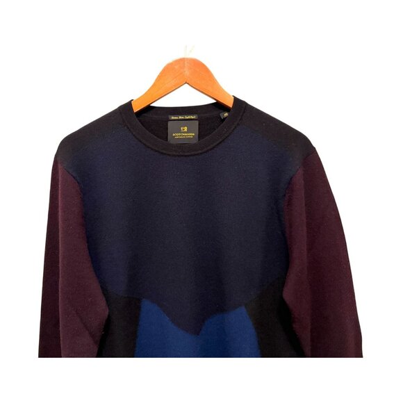 Scotch & Soda Colorblock Crewneck Sweater XL Cotton/Polyester Blend Mens Top - Picture 2 of 7